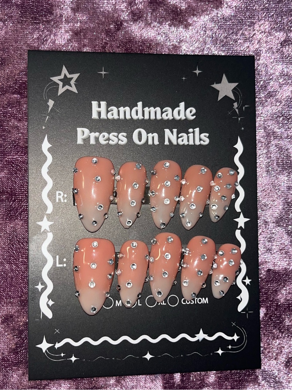 - Nude Pink with Rhinestones